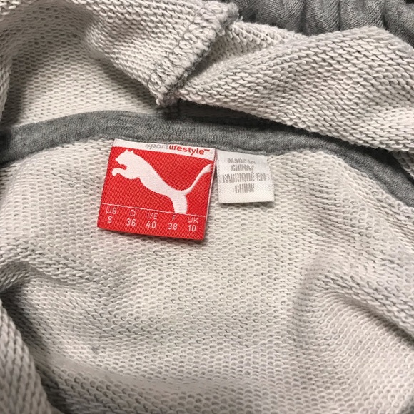 Puma color gray hoodie, size small - Picture 6 of 6